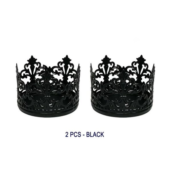2X BOUGEOIRS A PILIER A DENTELLES