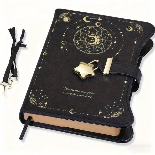 GRAND GRIMOIRE EN CUIR ET BARRURE DE LUXE