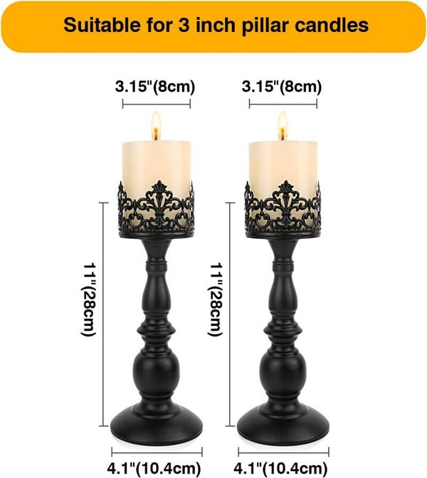 UNE PAIRE DE CHANDELLIER DE LUXE POUR BOUGIES PILIERS