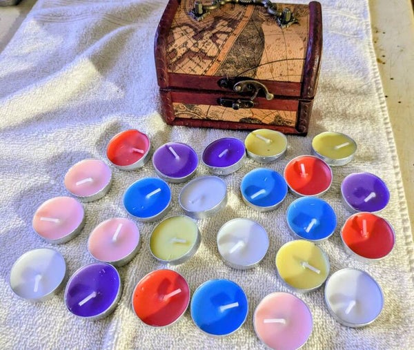 KIT COFFRET DE 24 BOUGIES DE COULEURS CHAUFFE PLATS