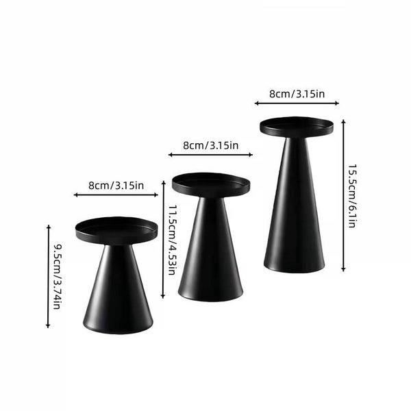 TRIO CONIQUE ELEGANT POUR VOTIVE OU PILIER 2 POUCES