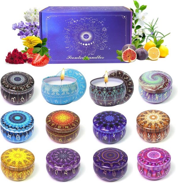 ENSEMBLE 12 BOUGIES DU ZODIAK