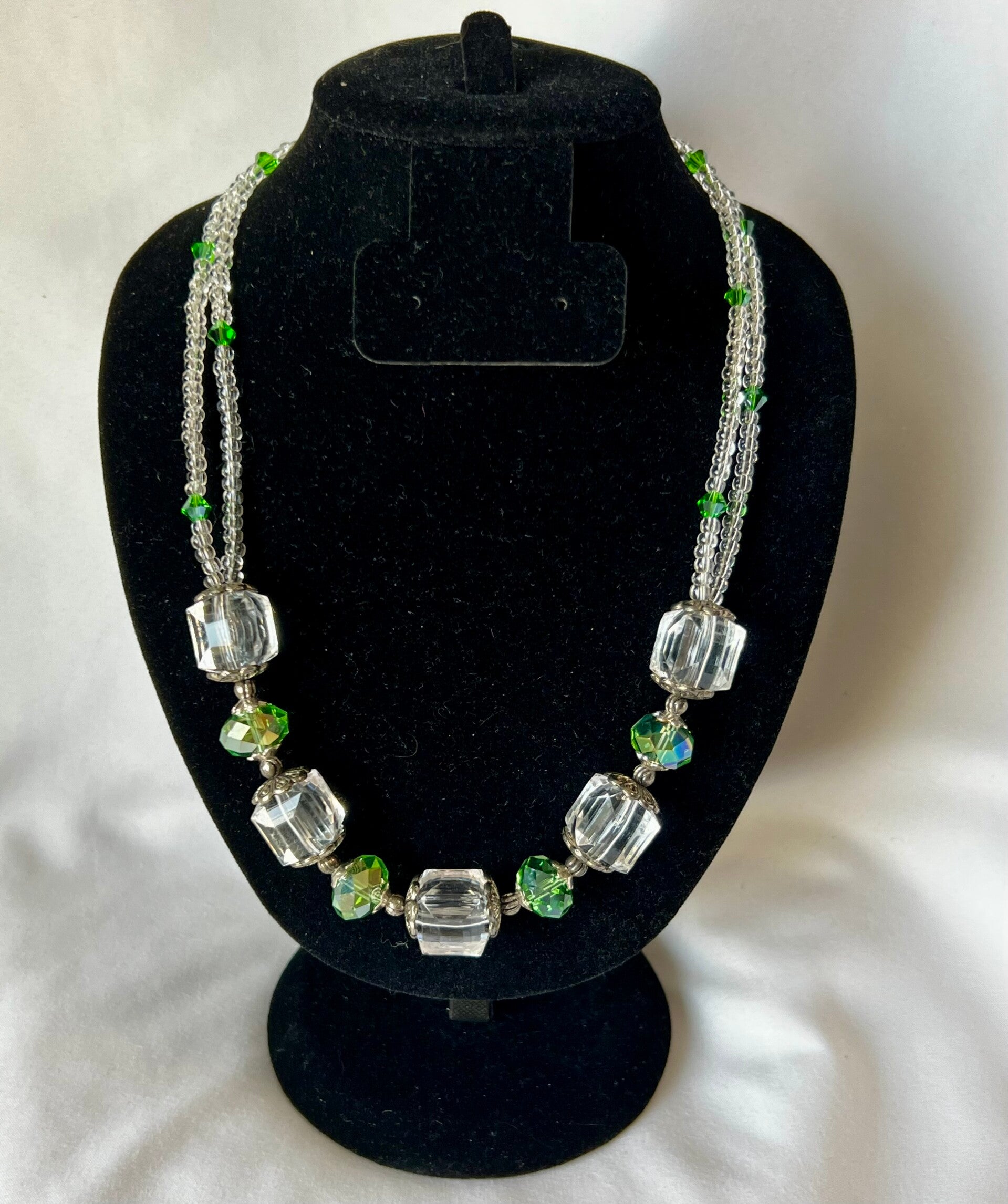 Vintage Emerald Horizon Necklace
