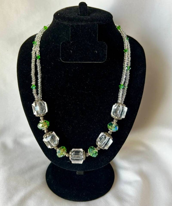 Vintage Emerald Horizon Necklace