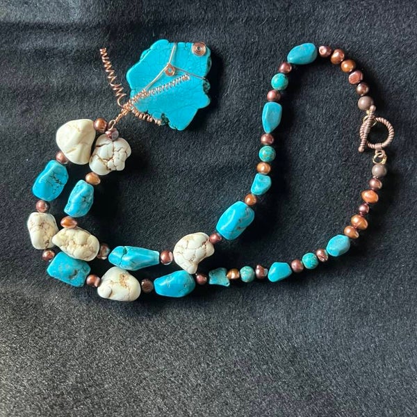 Copper-Wrapped Horizon Necklace