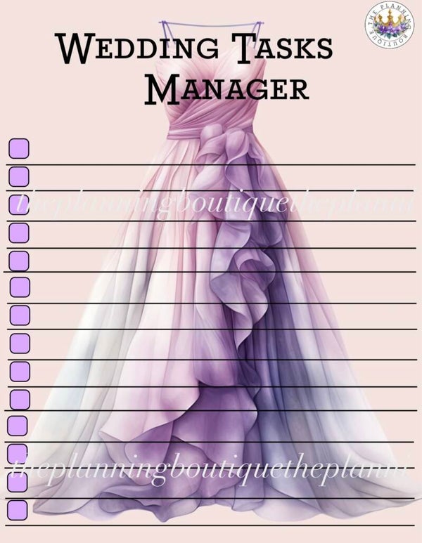 Wedding Tasks Manager Sheet