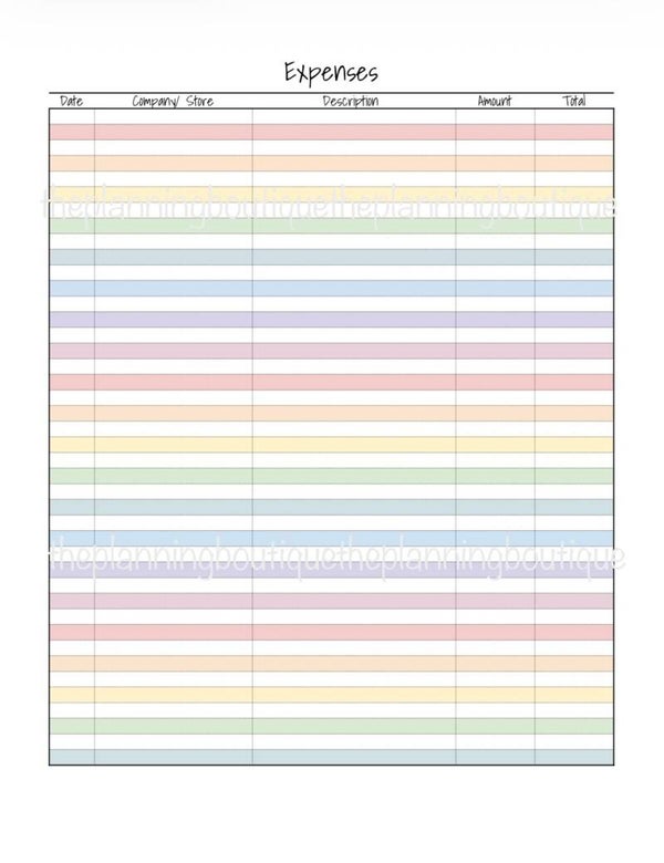 Expenses Sheet