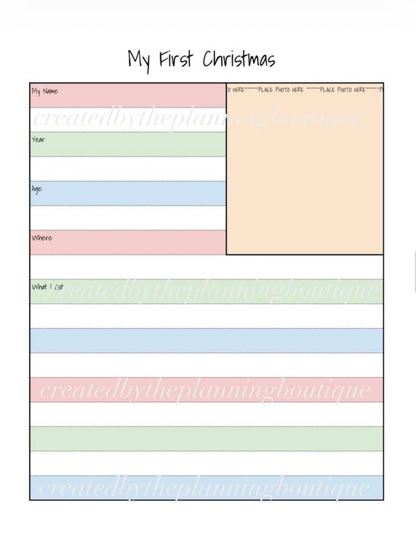 My First Christmas Sheet