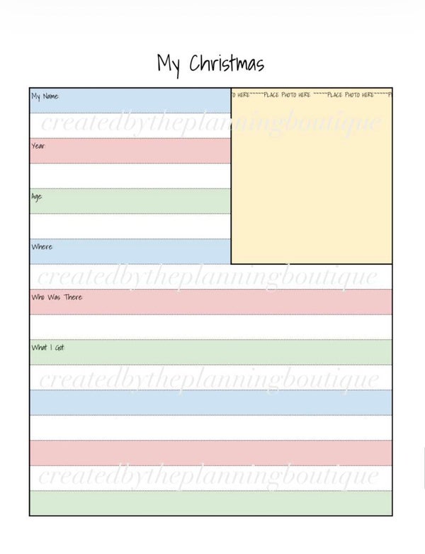 My Christmas Sheet