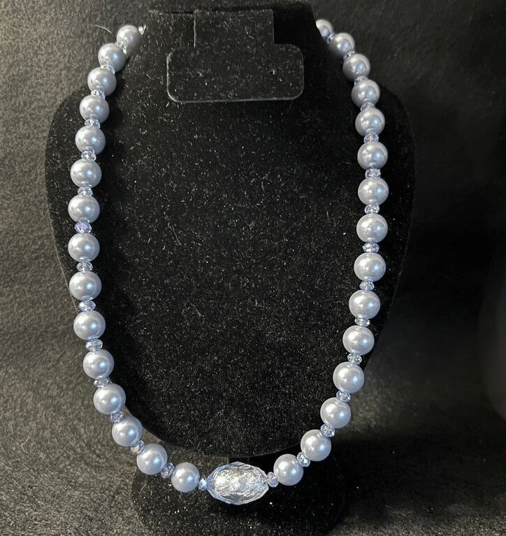 Moonlit Frost Strand Necklace