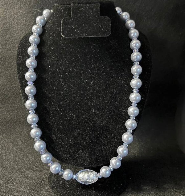 Moonlit Frost Strand Necklace