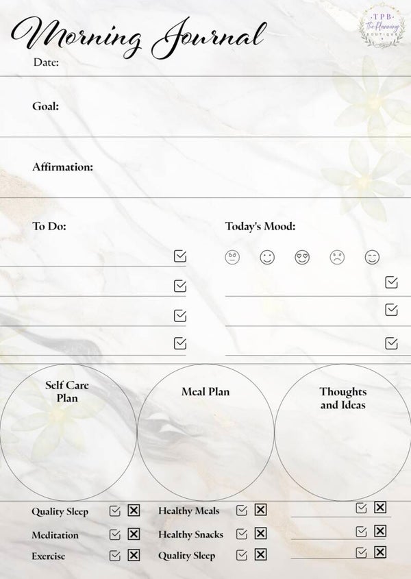 Morning Planner- Marbled