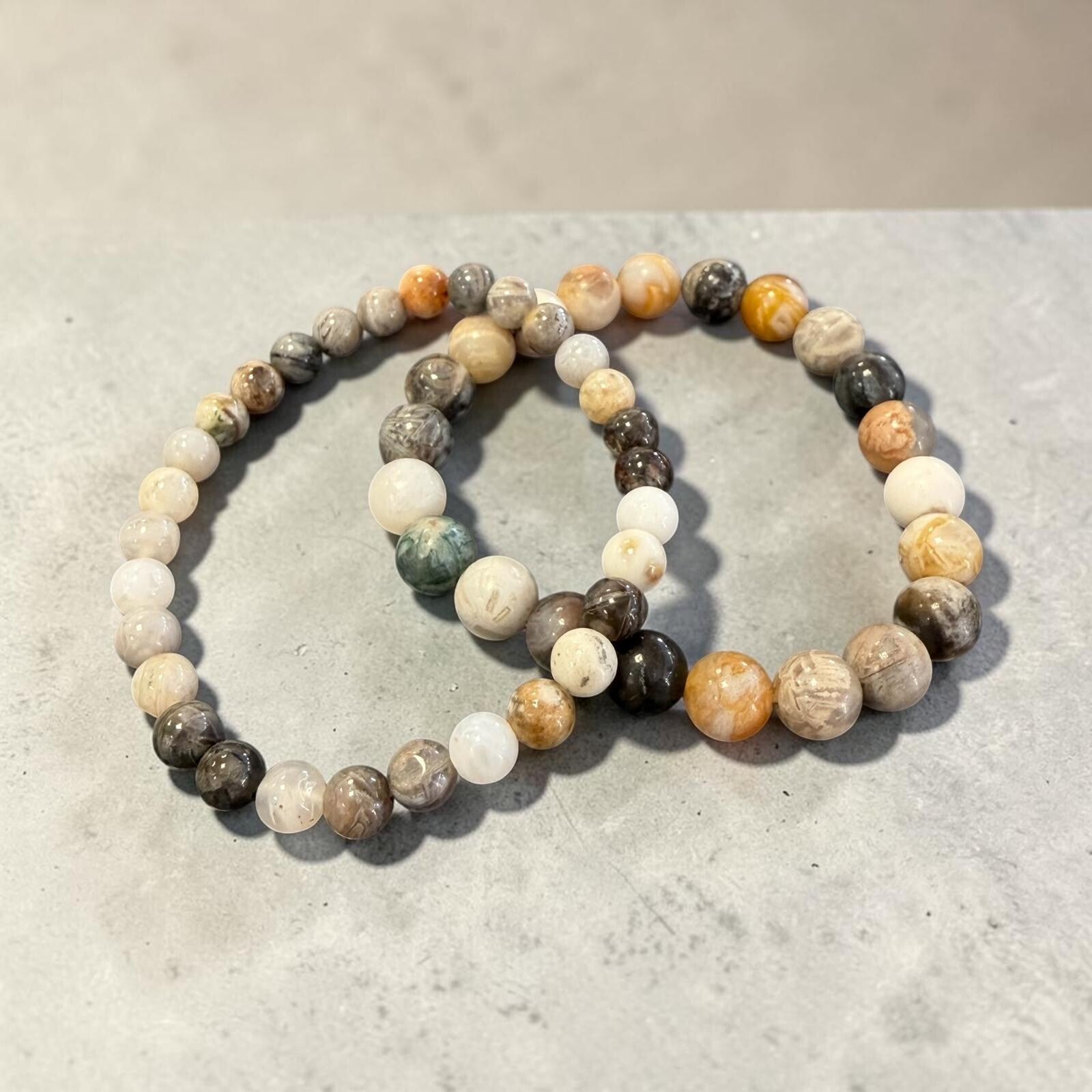 Bracelet Agate Feuille de Bambou