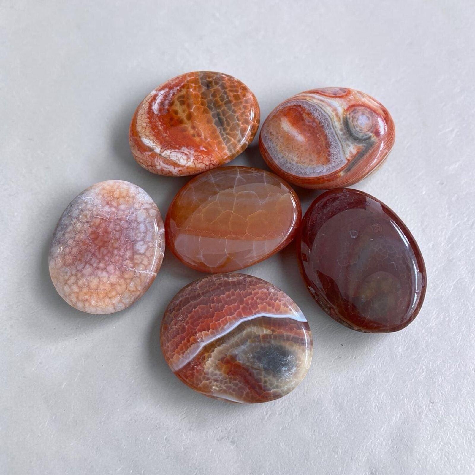 Agate de feu galet