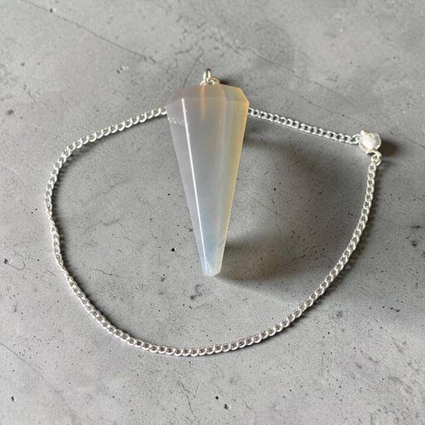 Pendule Agate grise conique