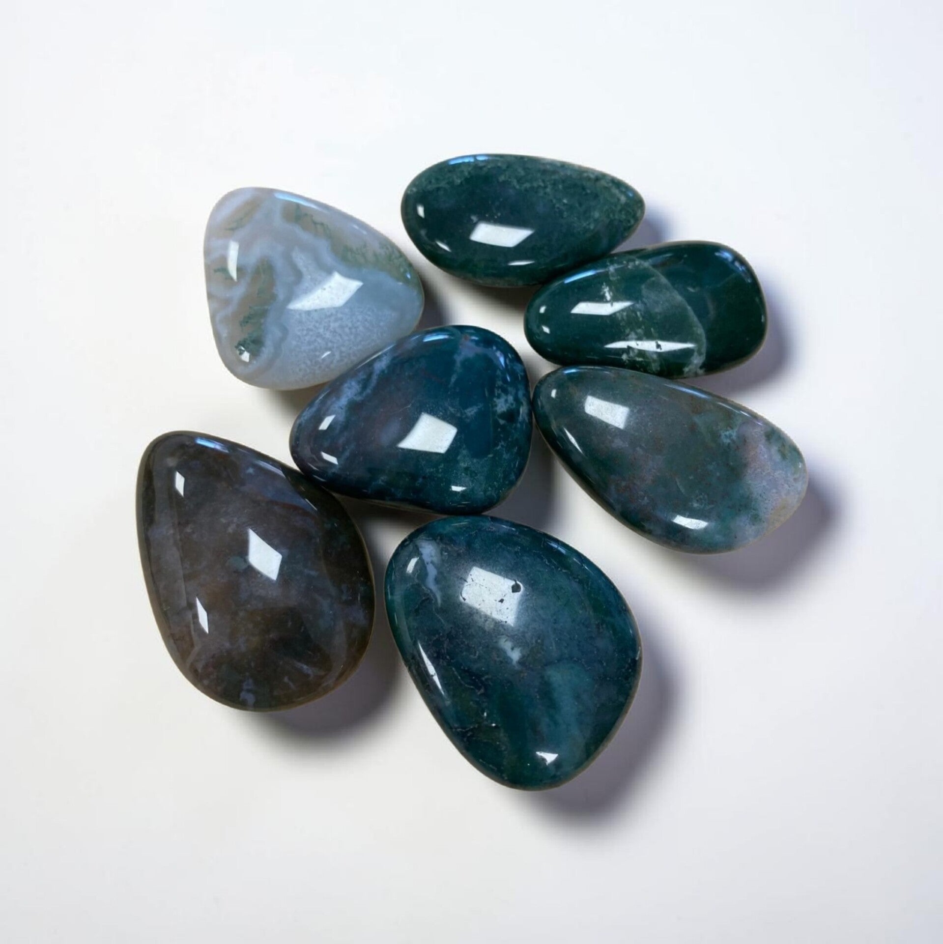 Agate mousse galet