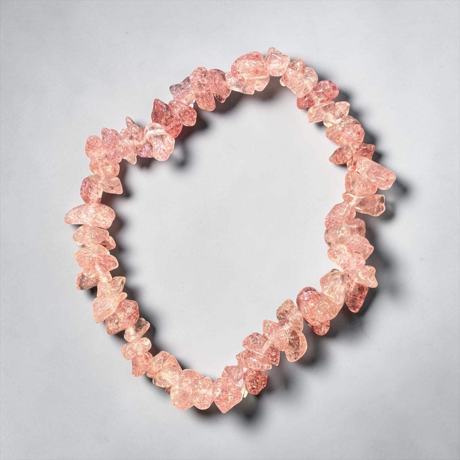 Baroque Bracelet Quartz fraise rose