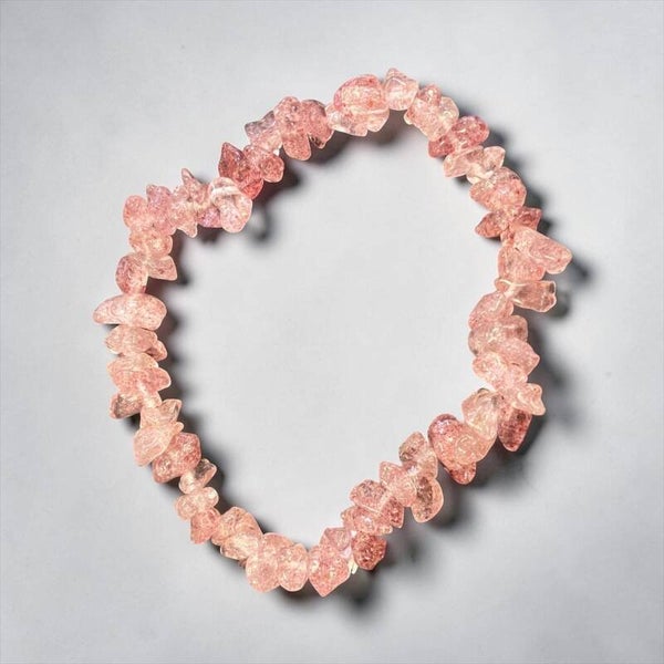 Baroque Bracelet Quartz fraise rose