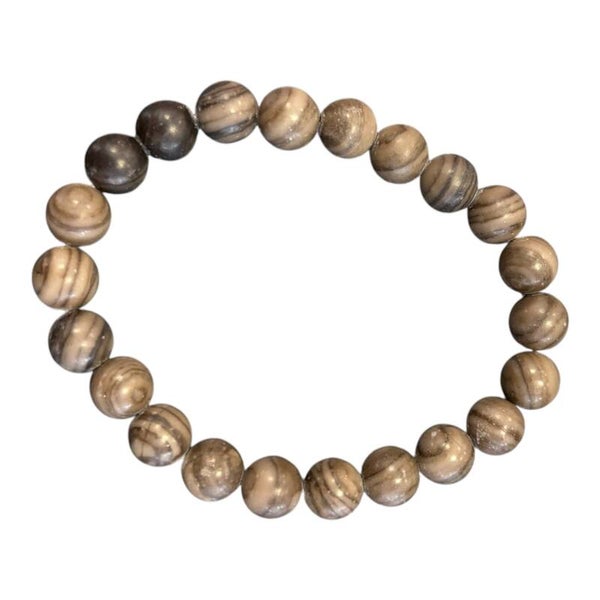 Bracelet Bois fossile noir d'Indonésie