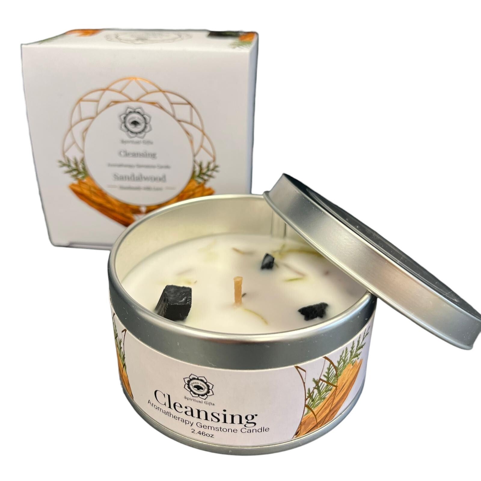 Bougie Green Tree Nettoyage - Tourmaline noire + Santal