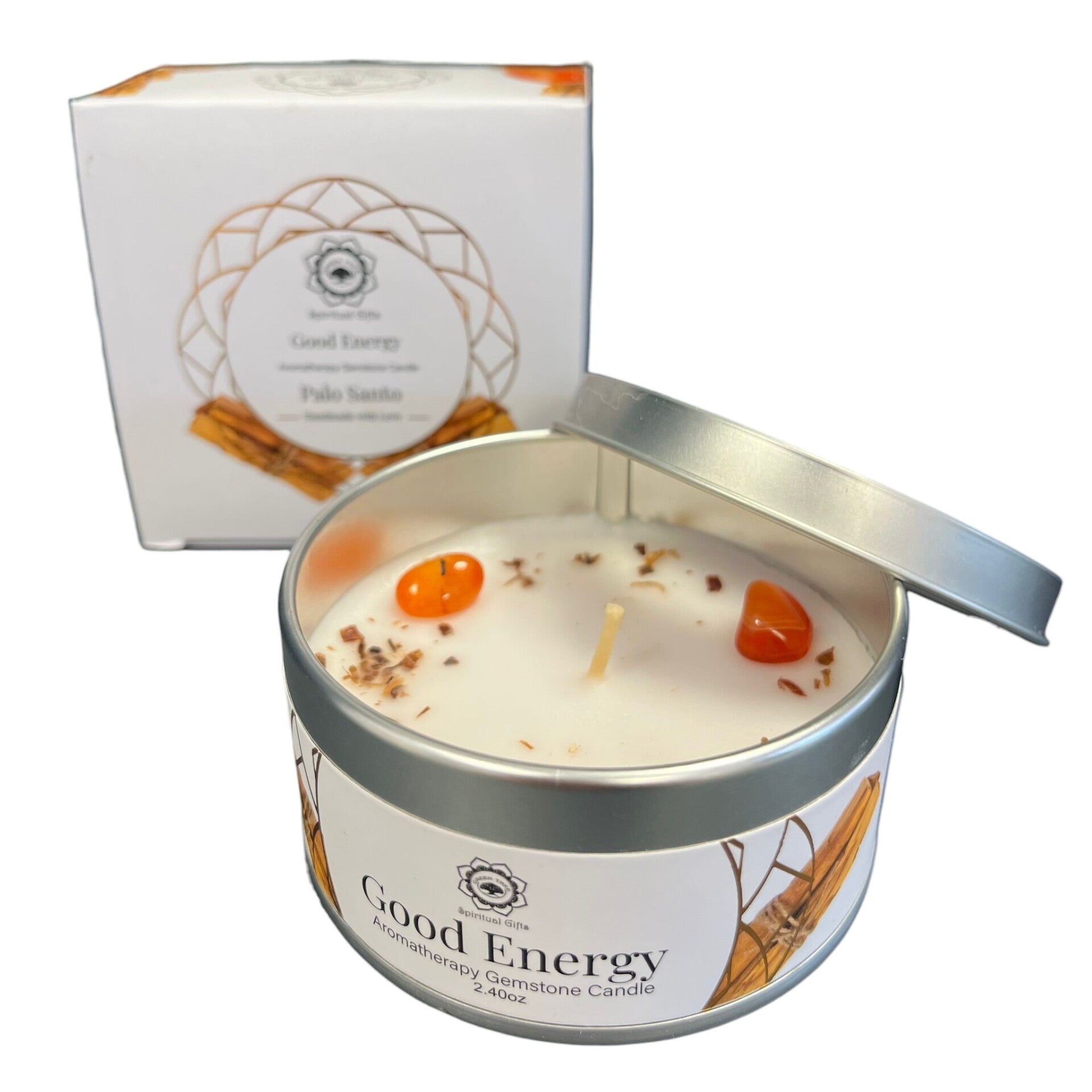 Bougie Green Tree Energie Positive - Cornaline + Palo Santo