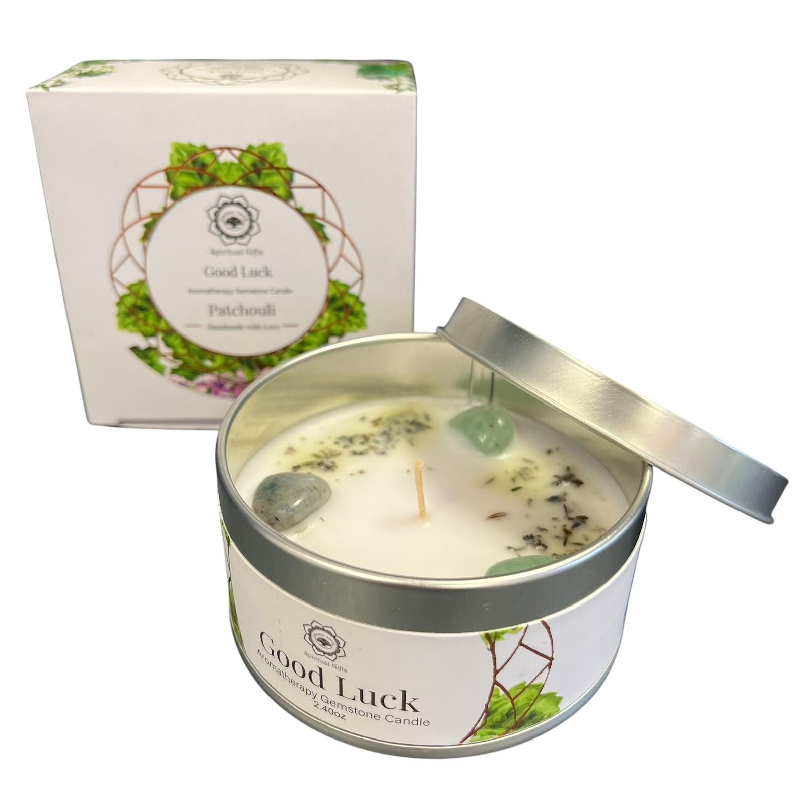 Bougie Green Tree Bonne Chance - Aventurine verte + Patchouli