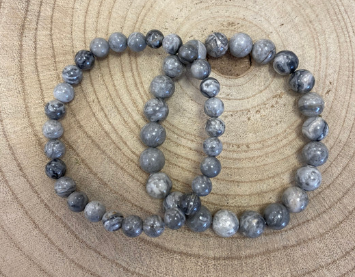 Bracelet Jaspe gris - Stone Map