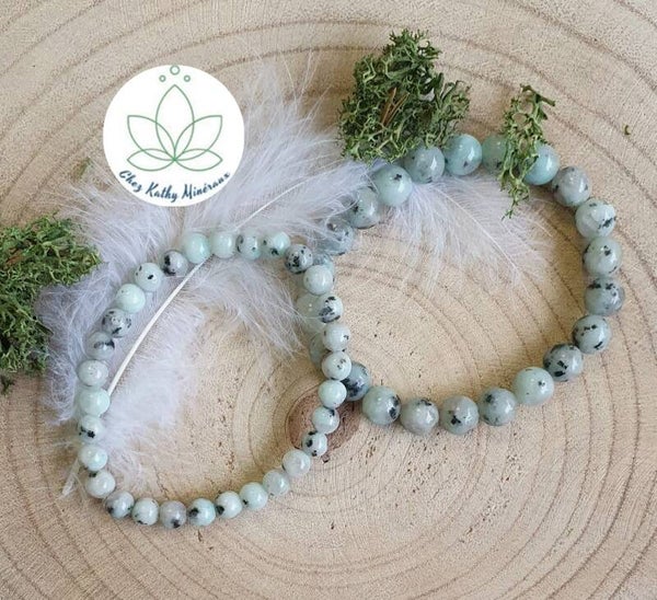 Bracelet Jaspe Sésame - Jaspe Kiwi