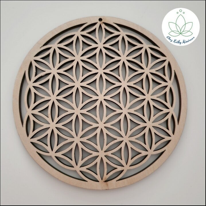 Plateau Fleur de vie en bois 15 CM Ø