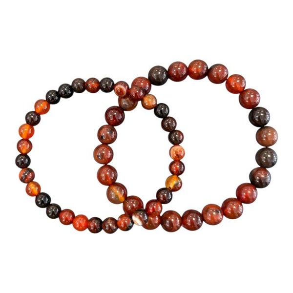 Bracelet Agate rouge naturelle