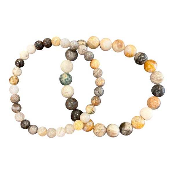 Bracelet Agate Feuille de Bambou