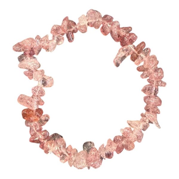 Baroque Bracelet Quartz fraise rose