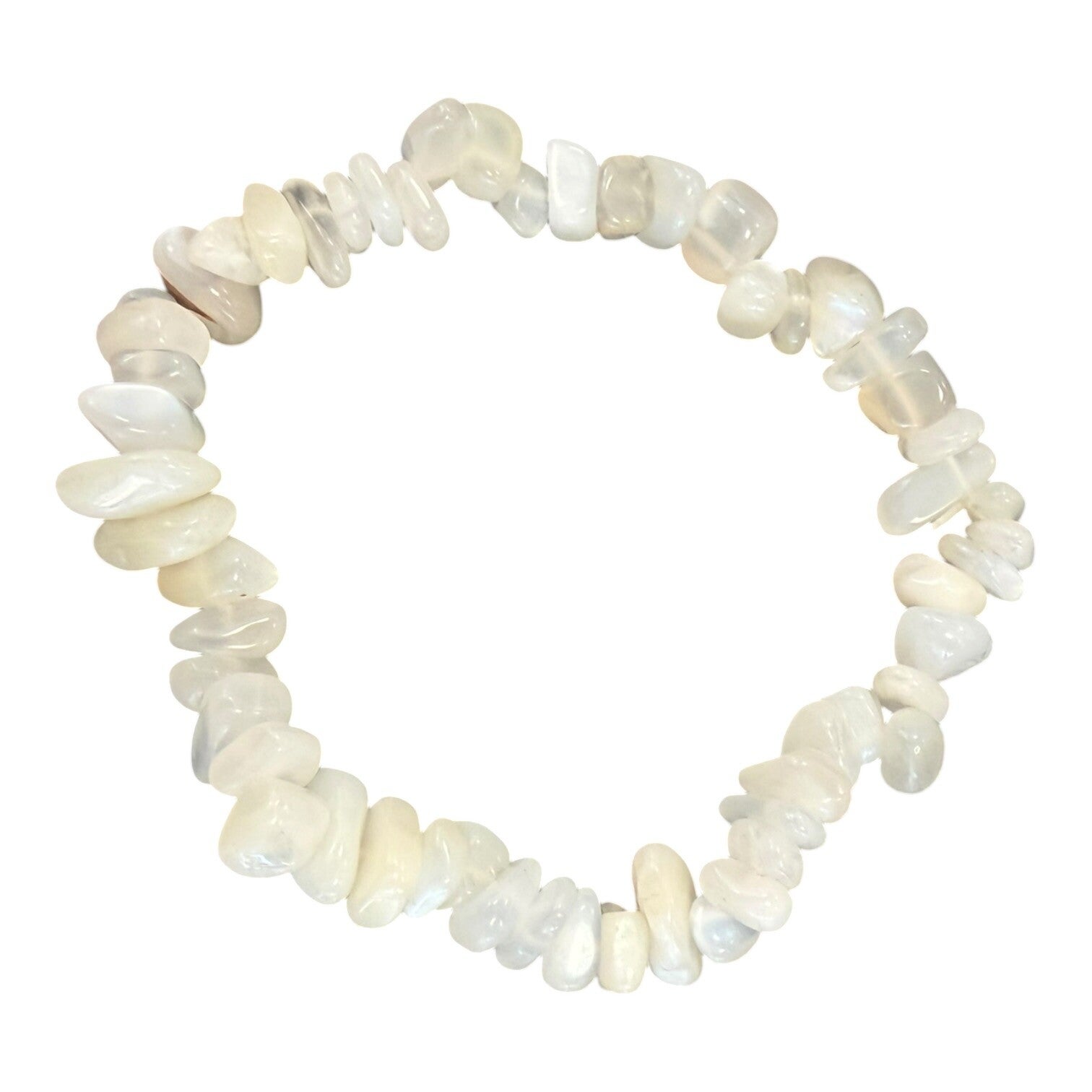 Baroque Bracelet Pierre de lune blanche