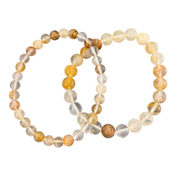 Bracelet Quartz hématoide jaune