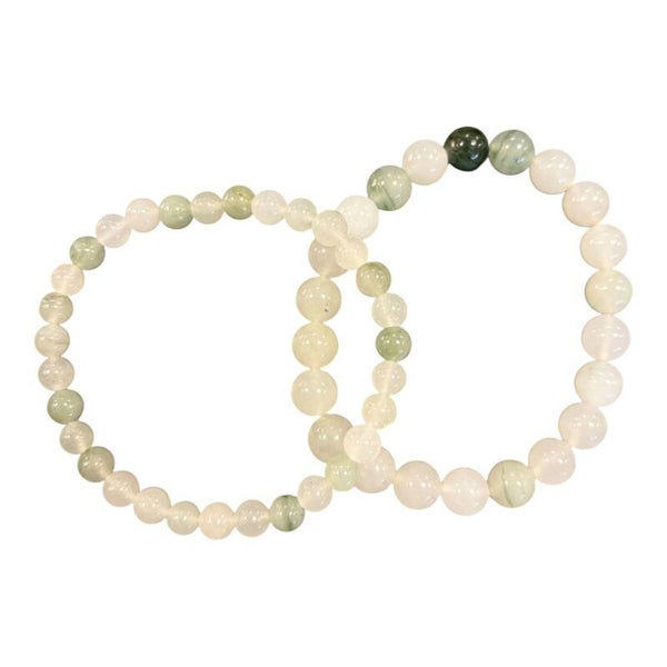 Bracelet Jade vert et blanc
