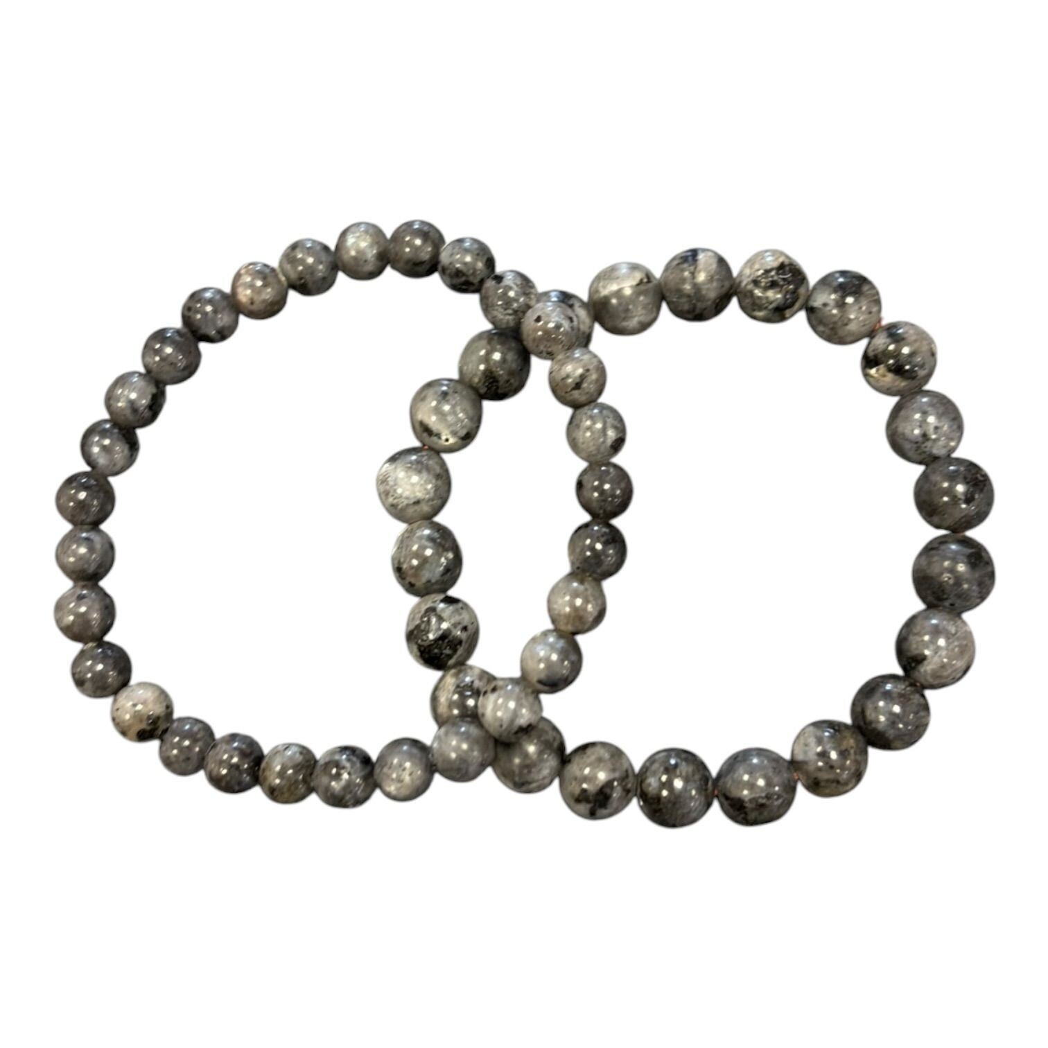 Bracelet Larvikite - Labradorite grise