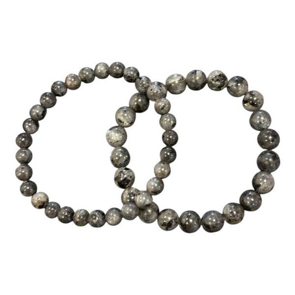 Bracelet Larvikite - Labradorite grise