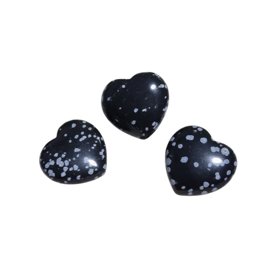 Obsidienne Flocon de neige - Mouchetée coeur