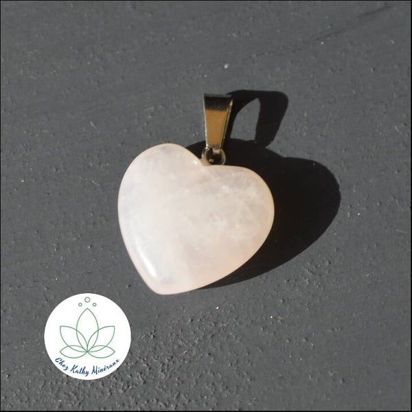 Pendentif Quartz rose coeur 2cm