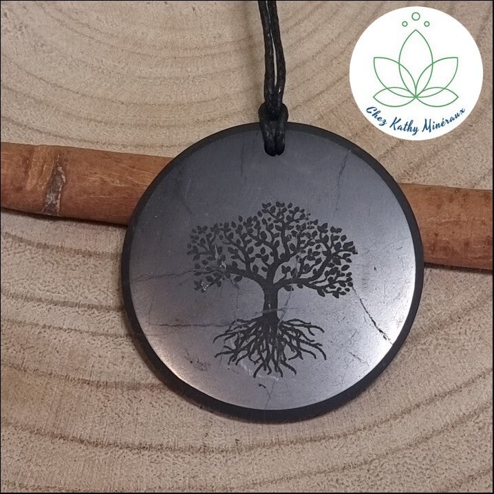 Pendentif Shungite Arbre de Vie 5 CM Ø