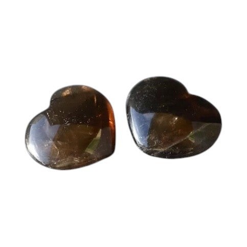 Quartz fumé coeur