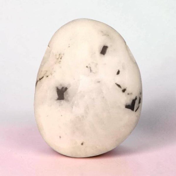 Pierre percée Pierre de lune blanche