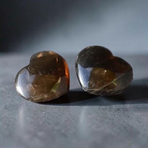 Quartz fumé coeur