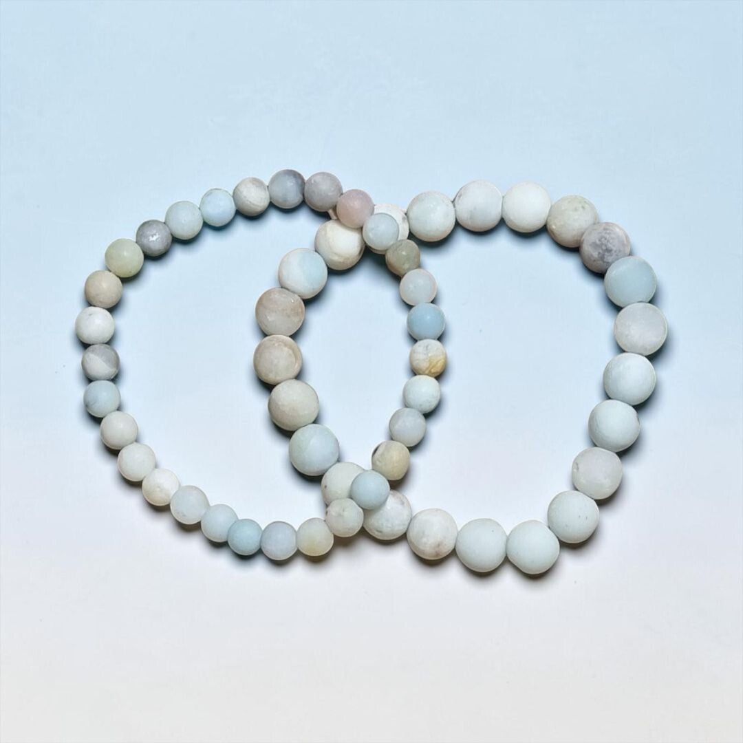 Bracelet Amazonite multicolore mat