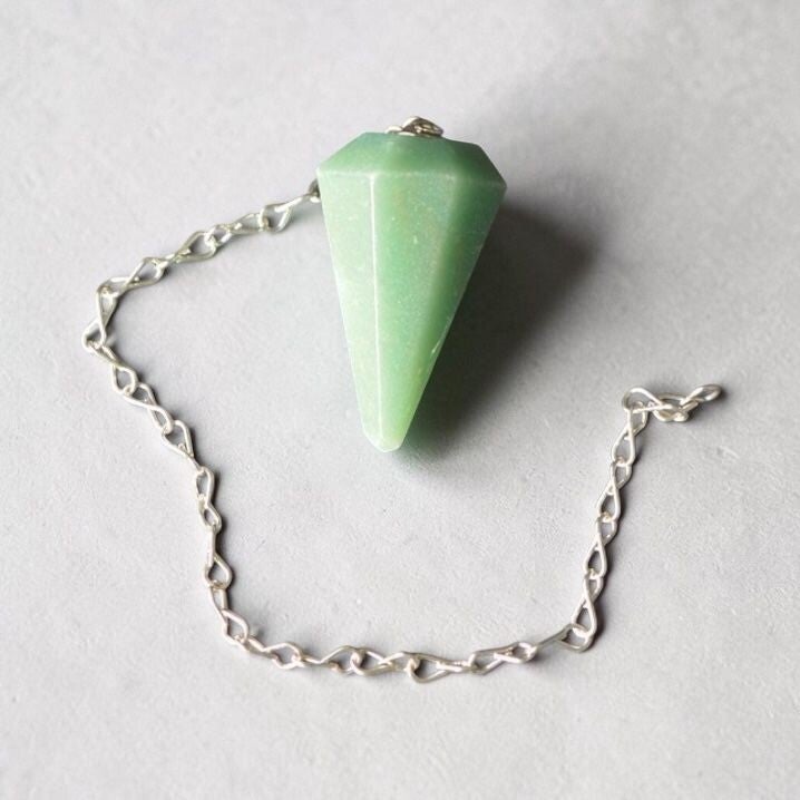Pendule Aventurine verte conique