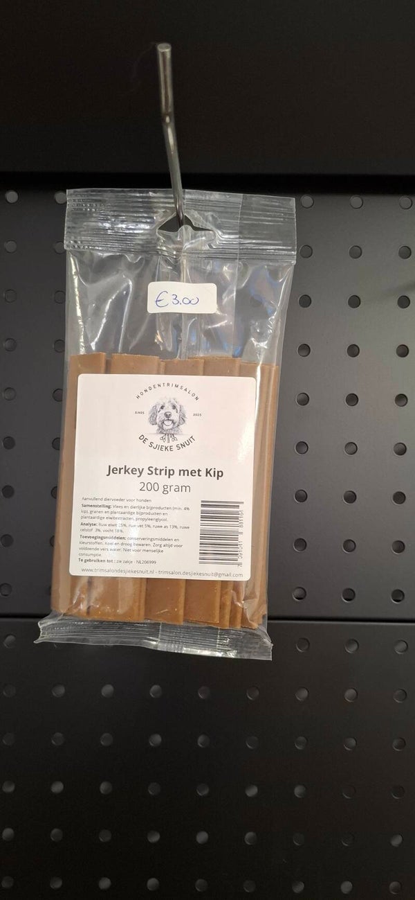 Jerkey Strip Kip, Zalm - 200 gram