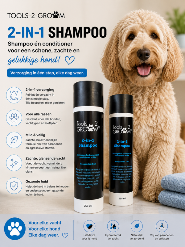 2 in 1 shampoo - tools to groom 250ml