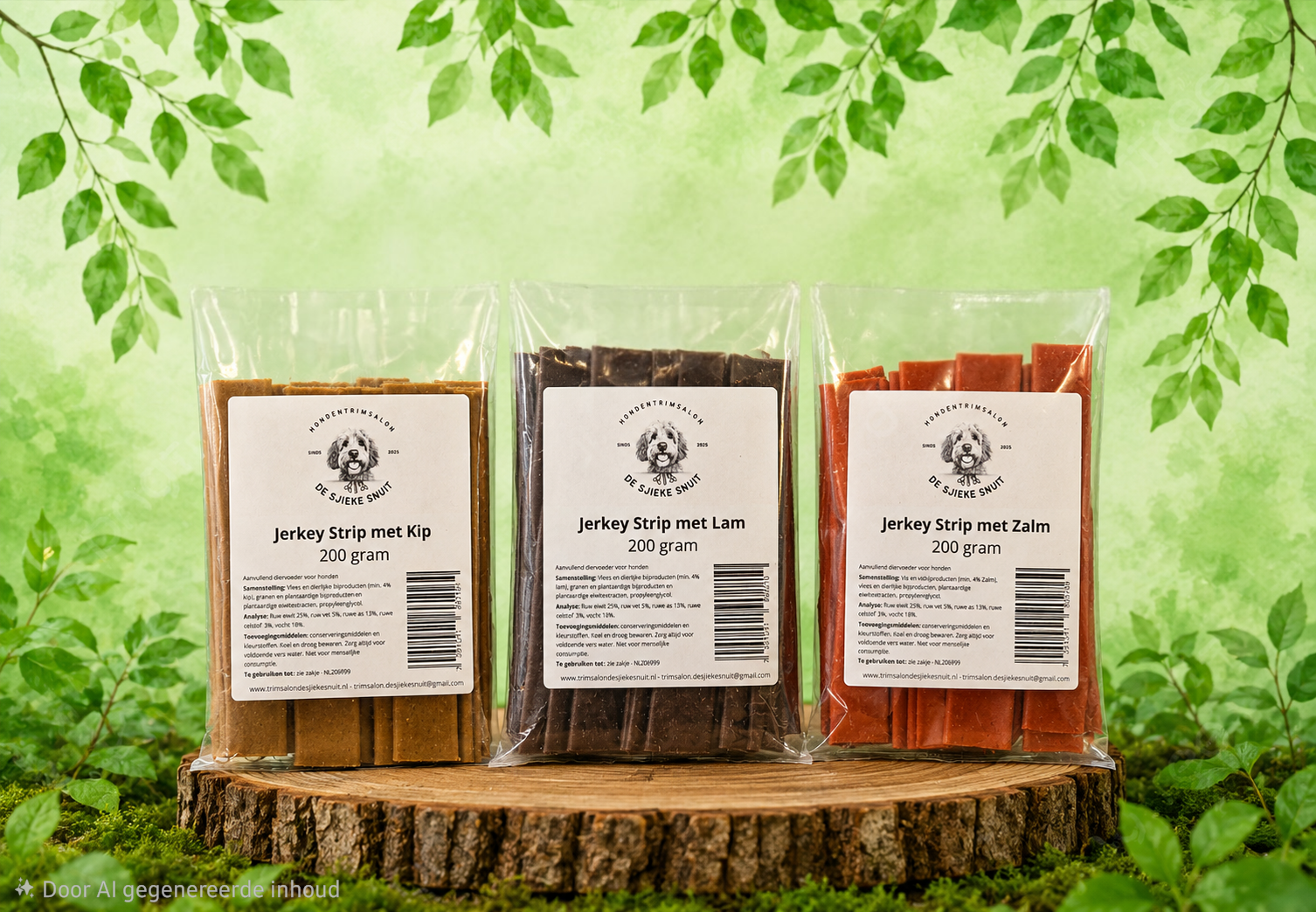 Jerkey Strip Kip, Zalm, Lam