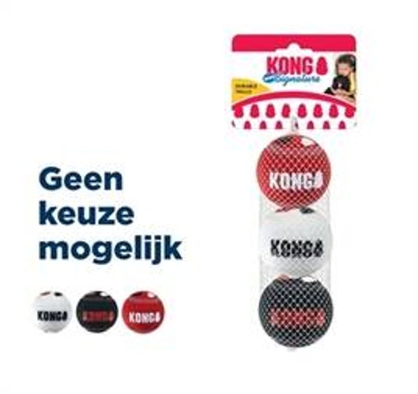 KONG SIGNATURE SPORT BALLS ASSORTI 6,5X6,5X6,5 CM 3 ST