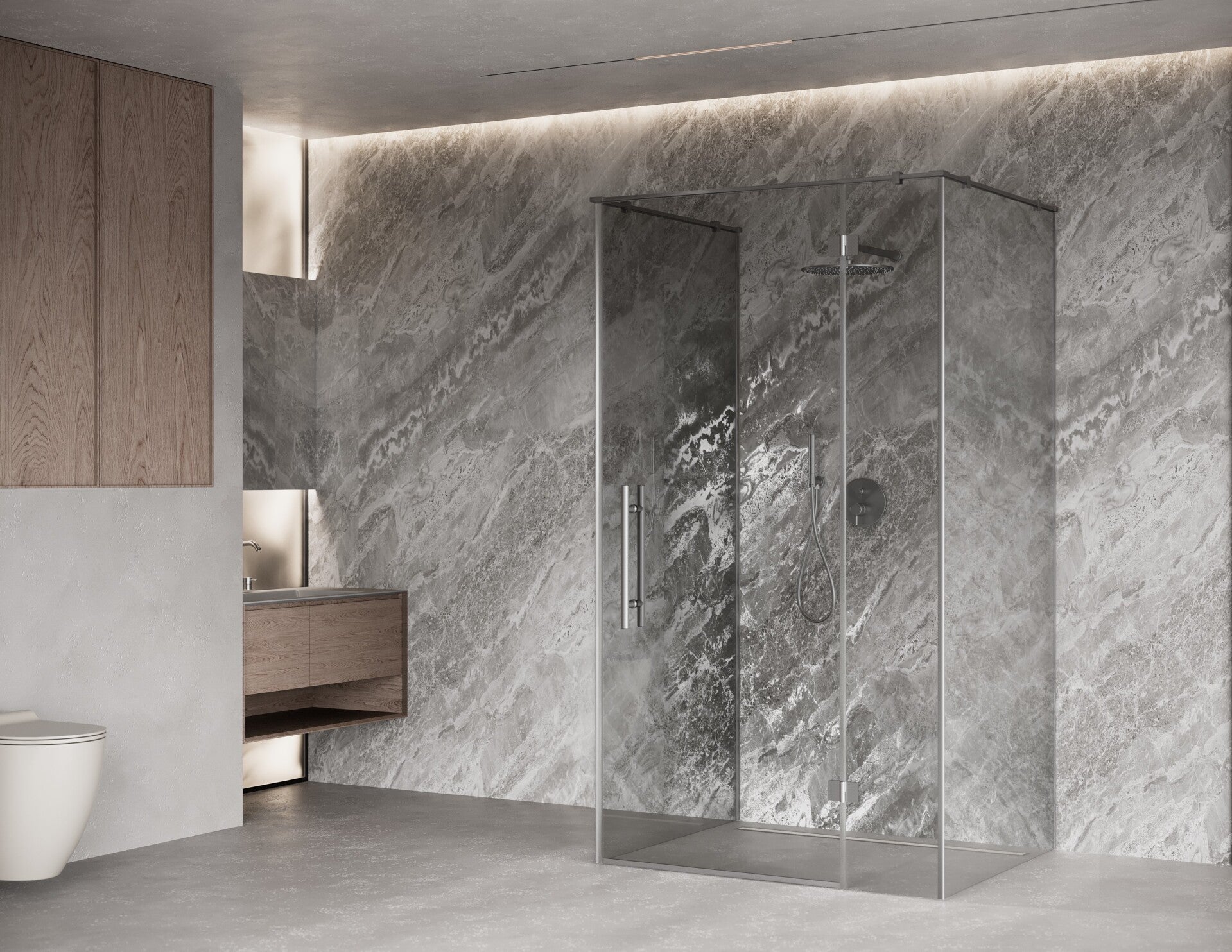 Maßgeschneiderte Freistehende Eckduschkabine NOVEA